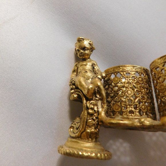 Vintage Storage & Organization Vintage Cherub Filigree Lipstick